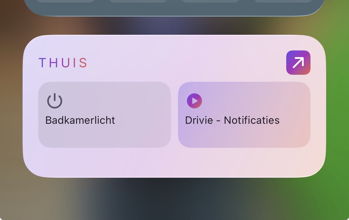 Dezelfde widget in lichte weergave